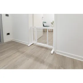 Posuvná bariéra pre psov 65-108 x 61 x 31 biela
